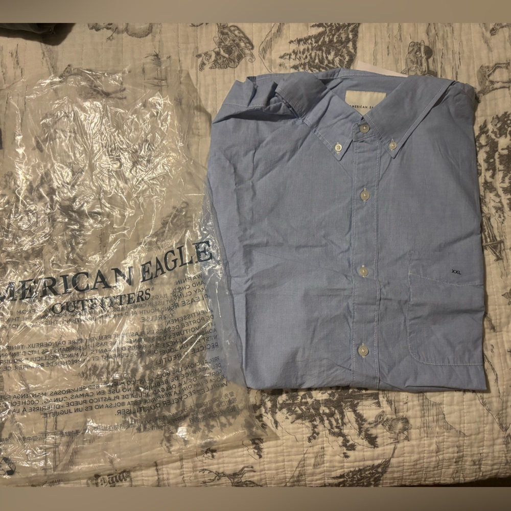 American Eagle Dress Shirt Button Up XXL